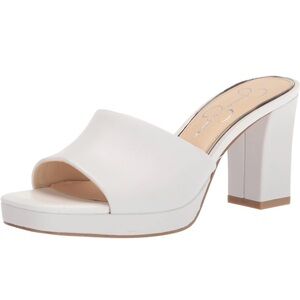 Jessica Simpson White Block Heel